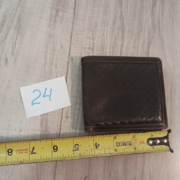 Authentic Gucci Wallet Color Brown Men's Bi-fold Geniune Leather - Picture 12 of 13